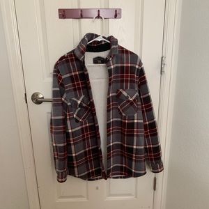 Plaid fuzzy flannel